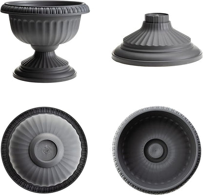 Bloem Grecian Urn Planter 18" Charcoal Gray