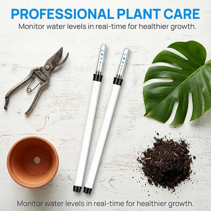 BESPORTBLE 2Pcs Water Level Indicator for Plants, 14-Inch Plant Water Meter Gauge, Visual Watering Reminder Sticks for Indoor Outdoor Potted Plants, Flower Pots and Self Watering Planters