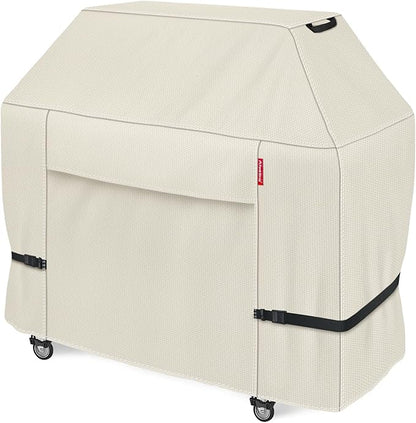 Porch Shield 50W x 24D x 46H inch Premium Gas Grill Cover Up to 48 inch, Waterproof and Fade Resistant 600D BBQ Covers for Weber, Brinkmann, Char-Broil and More, Light Tan