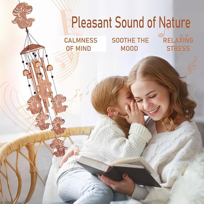 Mushroom Wind Chimes for Outside, Metal Windchimes Outdoors, Mushroom Gifts for Women/Men, Memorial/Birthday Gifts, Garden Decor for Outside, Patio or Yard, Durable Chimes for Outdoors