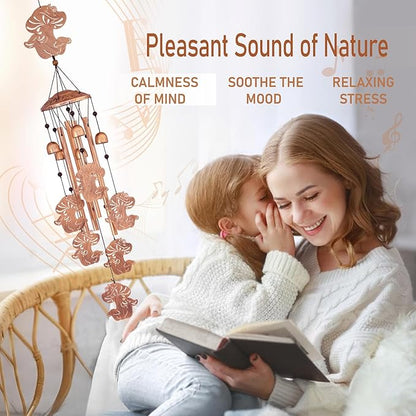 Mushroom Wind Chimes for Outside, Metal Windchimes Outdoors, Mushroom Gifts for Women/Men, Memorial/Birthday Gifts, Garden Decor for Outside, Patio or Yard, Durable Chimes for Outdoors