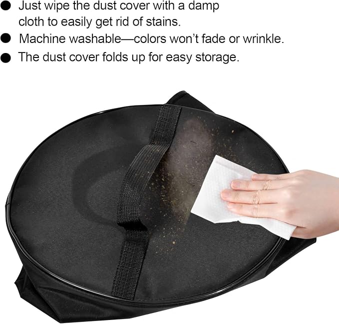 Grill Cover Compatible with Gas One CG-14 14-inch Portable Barbecue Grill, Waterproof Dust-Proof Barbecue Grill Cover for 14in Grill, Heavy-Duty Charcoal BBQ Grill Cover with Handle
