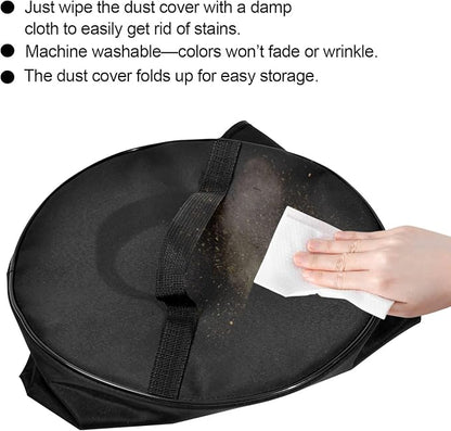 Grill Cover Compatible with Gas One CG-14 14-inch Portable Barbecue Grill, Waterproof Dust-Proof Barbecue Grill Cover for 14in Grill, Heavy-Duty Charcoal BBQ Grill Cover with Handle