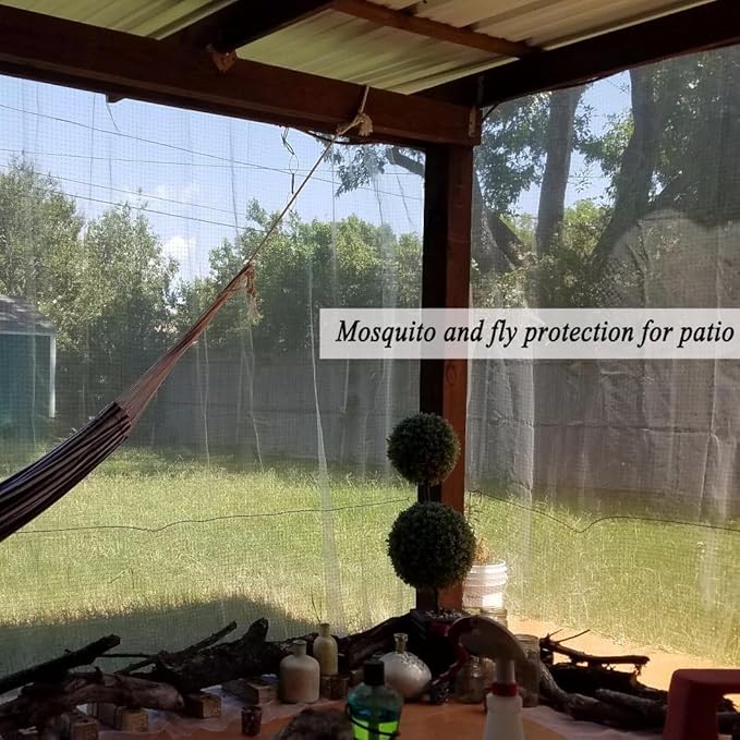 10X50Ft Garden Netting Pest Barrier – Ultra Fine Mesh Netting Plant Covers & Row Cover, Protects Vegetables, Fruits, Flowers from Mosquitoes, Insects, Birds, Deer & Squirrels