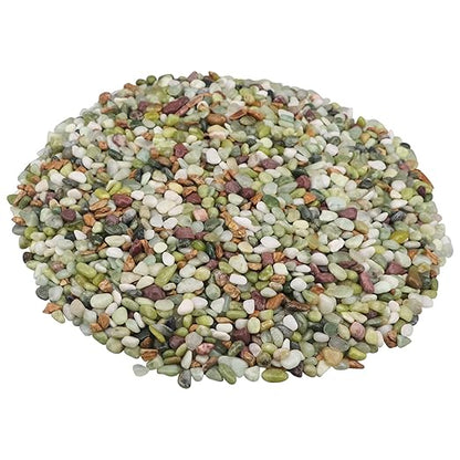 River Rocks,Landscaping Pebbles,Decorative Ornamental Pebbles,Garden Landscaping Stones,Gravel Filler for Home Decoration Flower Bed Fish Tank Plants Vases Succulents (1, Green, 5 Pounds)