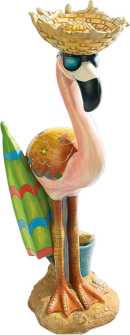 Luau Larry the Flamingo Pink Flamingo Garden Statue