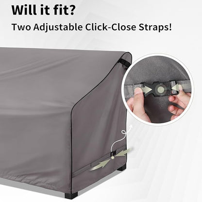 KylinLucky Outdoor Patio Sofa Cover fit 60 x 34 x 30 inch, 59 x 33, 58 x 32 Waterproof Weatherproof Heavy Duty 600D Garden Furniture Cover for Outside Sofa Couch