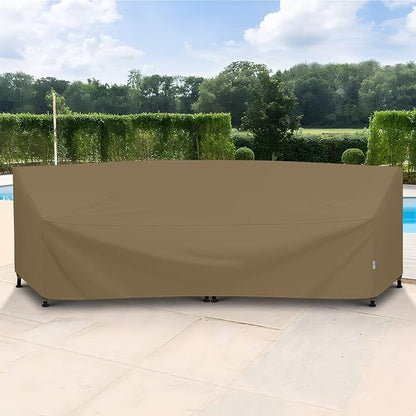SunPatio Heavy Duty Waterproof 120 Inch Sofa Cover & 150 Inch Sofa Cover Bundle