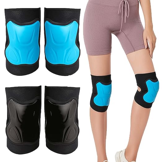 Work Knee Pads for Kneeling Men & Women, Safety Soft Cushioned knee Pad with Non-Slip Straps and Heavy Duty Cap, Perfect for Flooring, Carpeting, Floor Installation, Industrial Workers for Adult, Black XL (1 Pair)