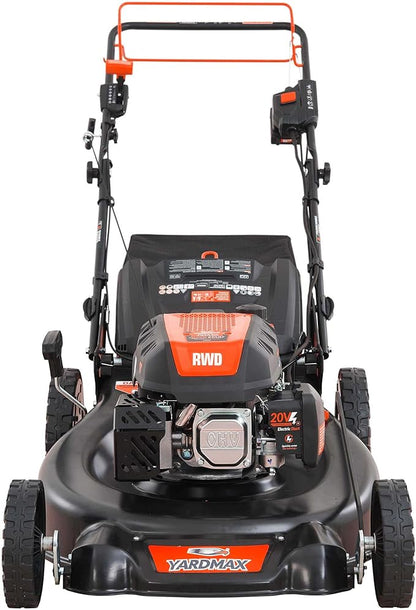 24 in. 201cc Electric Start Select PACE 6 Speed CVT High Wheel RWD 3-in-1 Gas Walk Behind Self Propelled Lawn Mower