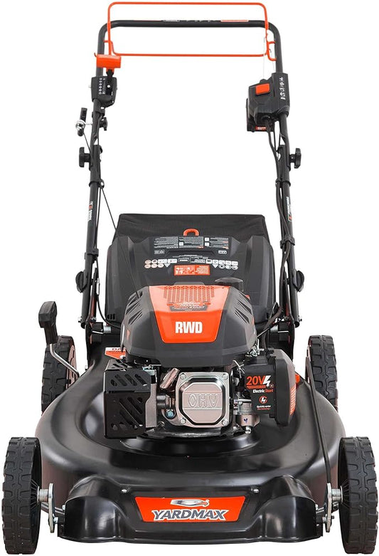 24 in. 201cc Electric Start Select PACE 6 Speed CVT High Wheel RWD 3-in-1 Gas Walk Behind Self Propelled Lawn Mower