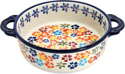 Baking Dishes For Oven, 1 Quart Round Casserole Dishes For Oven-colored flowers A-round 950ml
