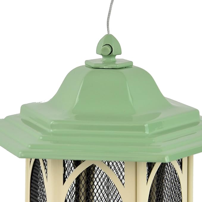 Perky-Pet GAZ01 Pistachio Gazebo Bird Feeder - Metal Bird Feeders for Outside - Outdoor Garden Décor