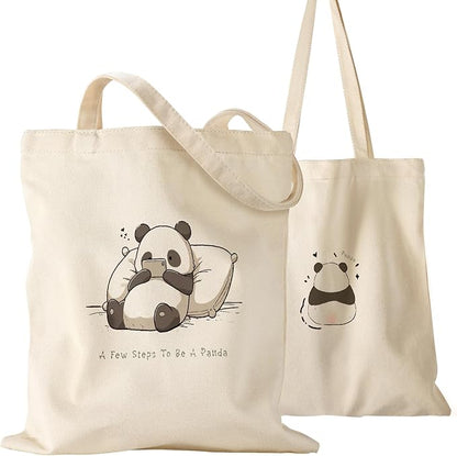Miss Adola Aesthetic Canvas Tote Bag for Women - Sturdy Cloth Cotton Totes Bag with Pattern Shoulder Bag