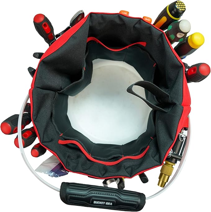 KUNN Bucket Tool Organizer - 35 Pockets Fits 5 Gallon Buckets for Garden,Carpenter