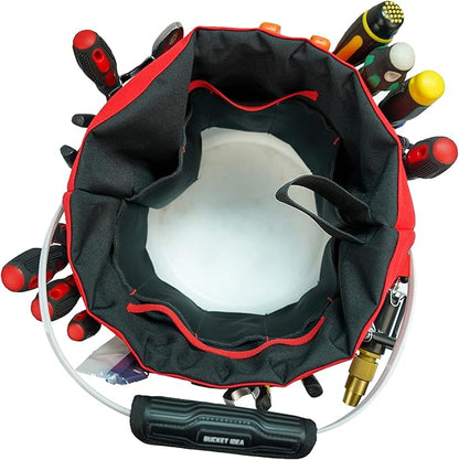 KUNN Bucket Tool Organizer - 35 Pockets Fits 5 Gallon Buckets for Garden,Carpenter
