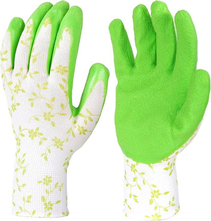 Gardening Gloves for Women Thorn Proof, Ladies Garden Gloves, Breathable Rubber Coated Yard Work Gloves
