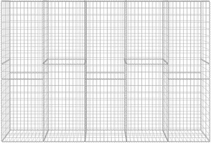 Tidyard Gabion Wall with Cover Mesh Wire Basket Panel Galvanized Steel Garden Stone Fencing Patio Decorative Fence for Outdoor Landscape Lawn 118.1 x 19.7 x 78.7 Inches (L x W x H)