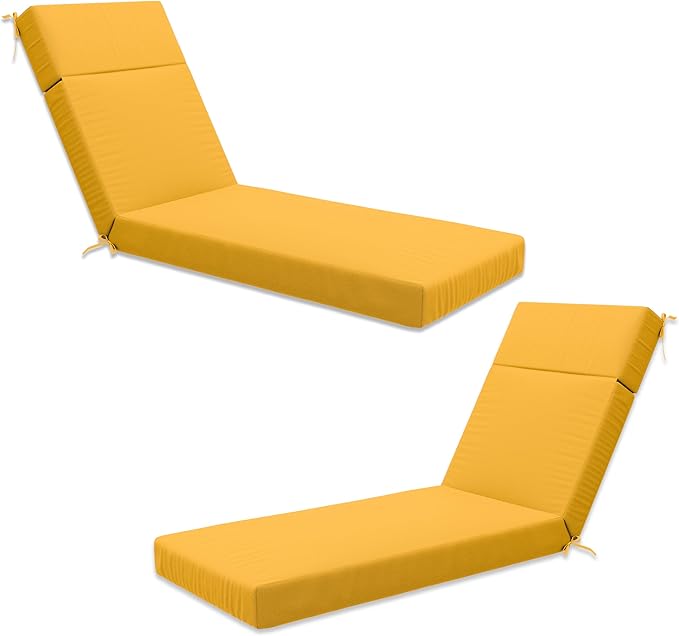 Chaise Lounge Cushion for Outdoor Furniture, Waterproof Fade and Tear Resistant Lounge Deck Chair Cushions for Patio Lawn Pool Resort Hotel