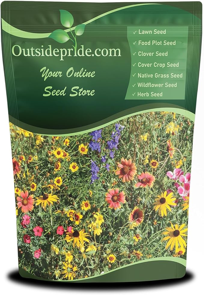 Outsidepride Mountain Wild Flower Seed Mix - 5 lbs Premium Blend of Annual & Perennial Wildflower Seeds for High-Elevation in USDA Zones 3-8, Ideal for Mountain Gardens, Low-Maintenance & Easy to Grow