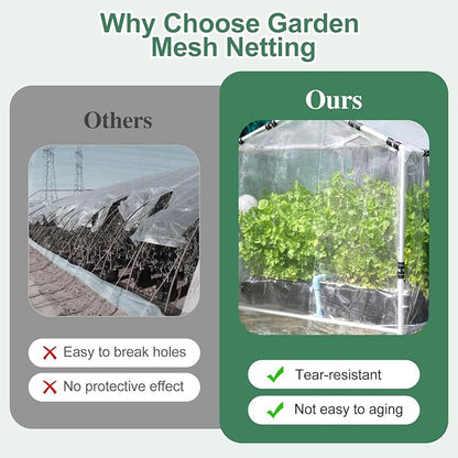 Garden Netting Pest Barrier 10X33FT Ultra Fine Garden Neting Plant Cover Garden Mesh Barrier Garden Netting for Raised Beds Insect Netting Mesh Cover Protection for Vegetable Flower Fruits Greenhouse