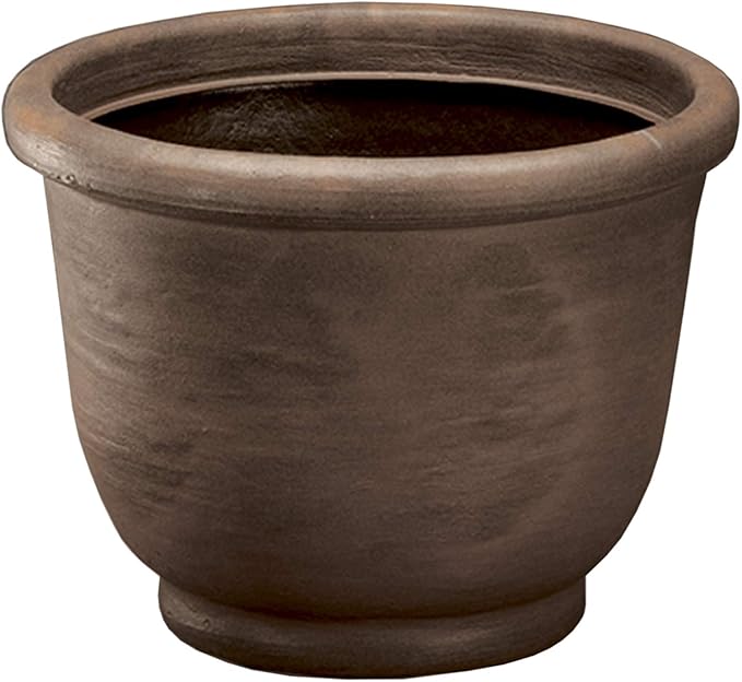 Crescent Garden Agave Planter, Classic Lightweight Resin Planter - UV-Resistant Flower Pots - Indoor & Outdoor Pot for Flowers, Houseplant, Herbs, 18" W x 13.5" H (Rust)