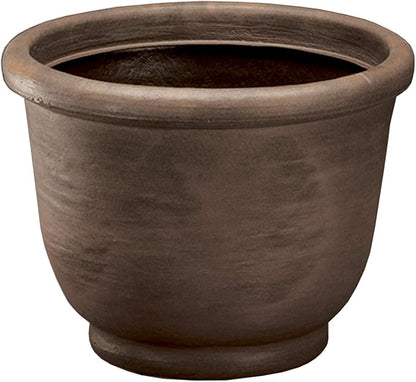 Crescent Garden Agave Planter, Classic Lightweight Resin Planter - UV-Resistant Flower Pots - Indoor & Outdoor Pot for Flowers, Houseplant, Herbs, 18" W x 13.5" H (Rust)