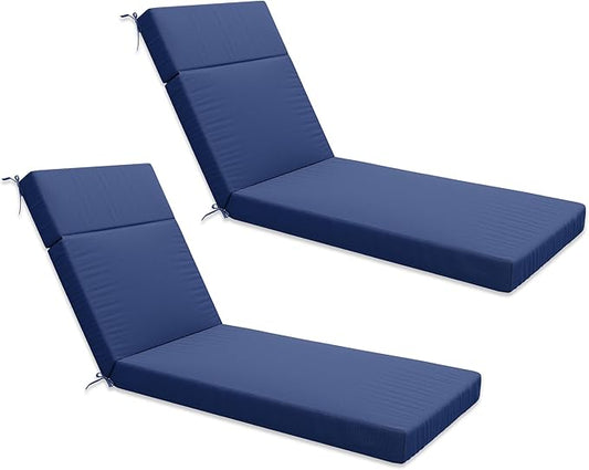 Chaise Lounge Cushion for Outdoor Furniture, Waterproof Fade and Tear Resistant Lounge Deck Chair Cushions for Patio Lawn Pool Resort Hotel