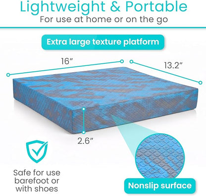 Vive Balance Pad - Foam Large Yoga Mat Trainer for Physical Therapy, Stability Workout, Knee and Ankle Exercise, Strength Training, Rehab - Chair Cushion for Adults, Kids, and Travel
