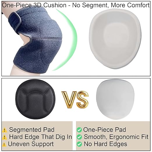 Work Knee Pads for Men Women, Soft Gardening Kneeling Pad with Thick Foam for Cleaning Weeding, Safety Knee Protector for Tactical Mechanic Yard Concrete Floor, Waterproof Knee Cushion, Black M (1 Pair)