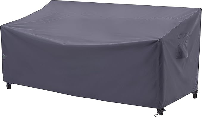 F&J Outdoors Waterproof UV Resistant Heavy Duty 2 Seater Patio Loveseat Cover, Grey, 58" W x 35" D x 35" H