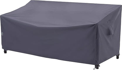 F&J Outdoors Heavy Duty Waterproof UV Resistant I Shape 3Seater Patio Sofa Cover, Grey, 82" W x 39" D x 36" H