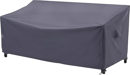 F&J Outdoors Heavy Duty Waterproof UV Resistant I Shape 3Seater Patio Sofa Cover, Grey, 82" W x 39" D x 36" H