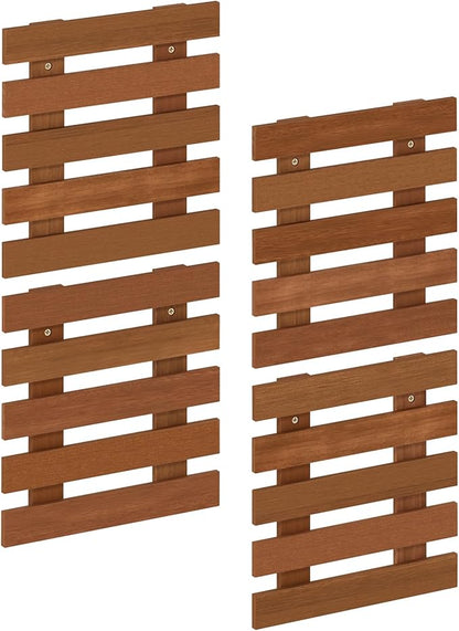 Furinno TIOMAN Outdoor Vertical Wall Planter, Set of 4 Wooden Hanging Planters, for Indoor, Outdoor Plants, Balcony, Patio, Natural