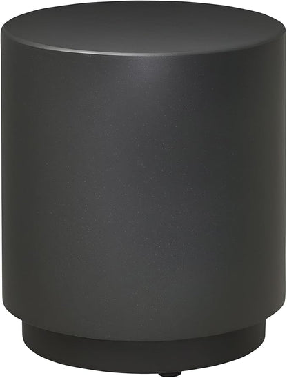 HOMCOM Round Side Table, Lightweight Accent Table with Concrete Finish, End Table with 4 Adjustable Feet for Indoor, Outdoor, Dark Gray