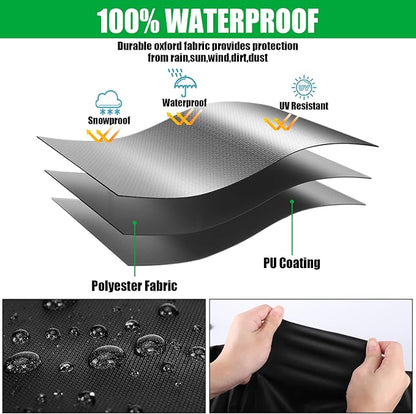 Outdoor Prep Table Cover, 36 x 30 x 35 Inch Waterproof Stainless Steel Prep Cart Table Cover for Outdoor Kitchen Grill Cart Pizza Oven