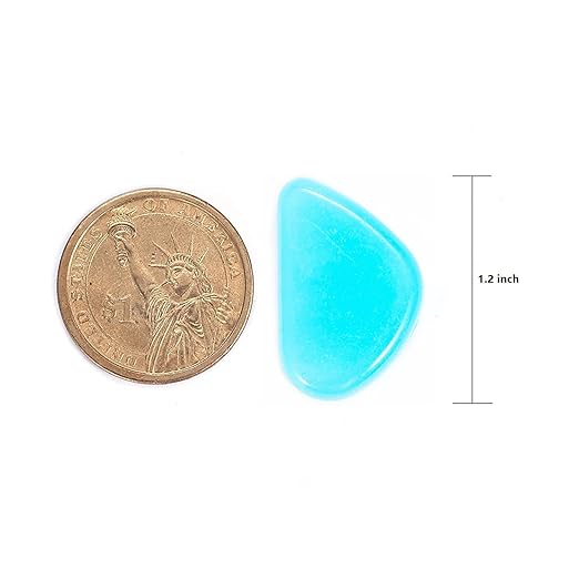 4.8Lbs 1100Pcs Glow in The Dark Stones Pebbles Blue Glow Rocks