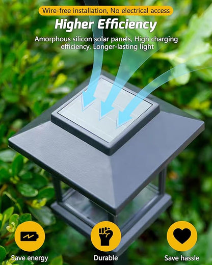 16-Pack Solar Lights Outdoor (Extra-Bright & Smart Auto On/Off), Solar Powered Garden Lights, Waterproof Solar Pathway Lights for Landscape, Path, Yard, Patio, Driveway, Walkway Decor (Warm White)