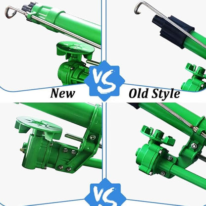 2-inch farm irrigation nozzle with pressure gauge, 360 ° rotating large area water spray, 3-8 bar working pressure, flange connection, suitable for farmland, tea，gardens, parks, construction sites...
