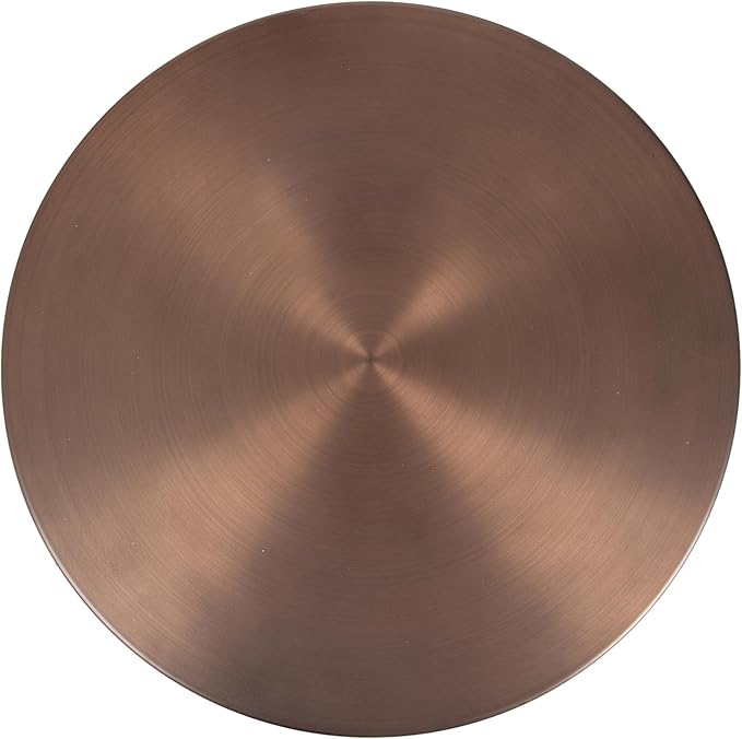 Kate and Laurel Cannings Modern Metal Round Side Table, 14 x 14 x 24, Antique Bronze, Transitional Sculptural Indoor Plant Stand with Pedestal Base for Living Room End Table or Bedroom Nightstand
