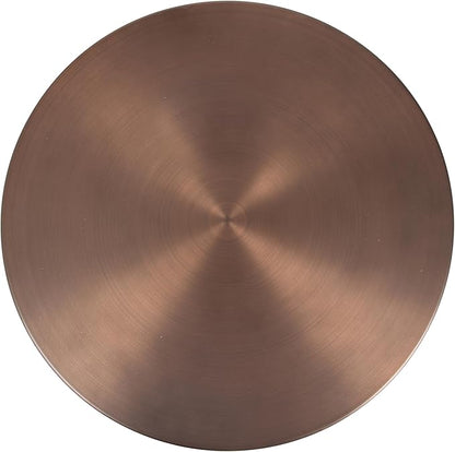 Kate and Laurel Cannings Modern Metal Round Side Table, 14 x 14 x 24, Antique Bronze, Transitional Sculptural Indoor Plant Stand with Pedestal Base for Living Room End Table or Bedroom Nightstand