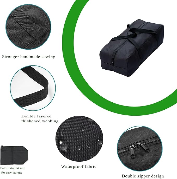 Heavy Duty Water-Resistant Duffle Organizer Bag - Extra Large Foldable Storage for BBQ Tools, Camping Gear, Factory Tool Kits & Yoga Mat | Military-Grade with Straps (10L-17.7''(L)x6.69''(W)x5.5''(H))