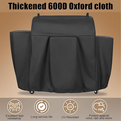 QuliMetal Grill Cover for Camp Chef 36 Inch Pellet Grills - 600D Heavy Duty Waterproof and UV Resistant for Camp Chef Woodwind Pro WiFi 36 Pellet Grill,SmokePro LUX 36,SmokePro SGX 36