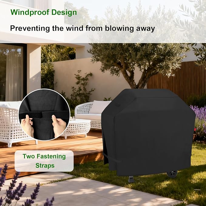 Outdoor Grill Cover for Royal Gourmet GA5401T 5-Burner Propane Gas Grill, 52 Inch Waterproof 600D Grill Cover for GA4402S 4-Burner BBQ Gas Grill, Heavy Duty Gas Grill Covers-52 x 26 x 43 Inches.