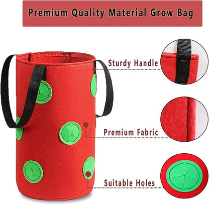 Miewslan 2 Packs Upside Down Planter, Garden Hanging Strawberry Tomato Grow Bag Potato Vegetable Planting Bag with Holes