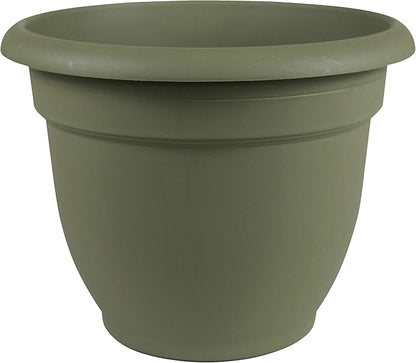 Bloem Ariana Pot Planter: 16" - Living Green - Durable Resin Pot, for Indoor and Outdoor Use, Gardening, Self Watering Disk Included, 6 Gallon Capacity
