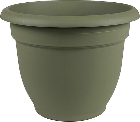 Bloem Ariana Pot Planter: 16" - Living Green - Durable Resin Pot, for Indoor and Outdoor Use, Gardening, Self Watering Disk Included, 6 Gallon Capacity