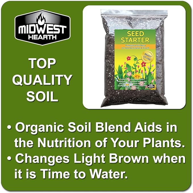 Seed Starter Natural Potting Soil Mix for Germination and Growth (Made in USA) (8 Dry Quarts)