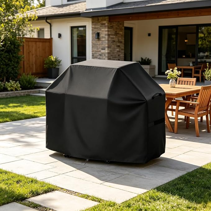 Grill Cover for KitchenAid 4-Burner Gas Grills, Premium 56-Inch cover for 700-0745A 720-0745B 730-0745 - All-Weather Protection, Rip-Proof Straps, UV Resistant BBQ Cover (56"W x 23"D x 48"H)