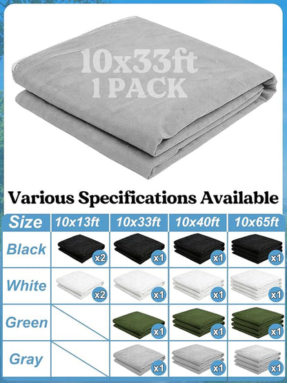 ANPHSIN 33x10Ft Ultra fine Mosquito Net for Patio - Mesh Netting Screen for Outdoor Garden Porch Balcony, Protects Skin & Plants from Bugs, Birds, Gray